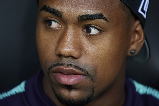 VALENCIA, SPAIN - OCTOBER 07:  Malcom of Barcelona looks on prior the La Liga match between Valencia CF and FC Barcelona at Estadio Mestalla on October 7, 2018 in Valencia, Spain.  (Photo by Quality Sport Images/Getty Images)