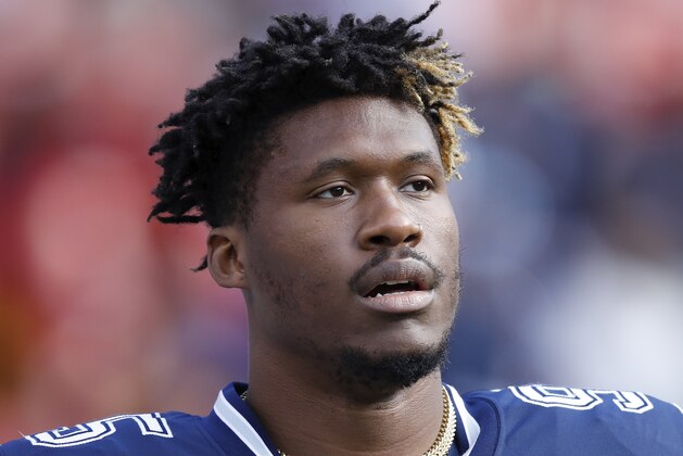 LANDOVER, MD - OCTOBER 21: David Irving #95 of the Dallas Cowboys looks on during the game against the Washington Redskins at FedExField on October 21, 2018 in Landover, Maryland. The Redskins won 20-17. (Photo by Joe Robbins/Getty Images)