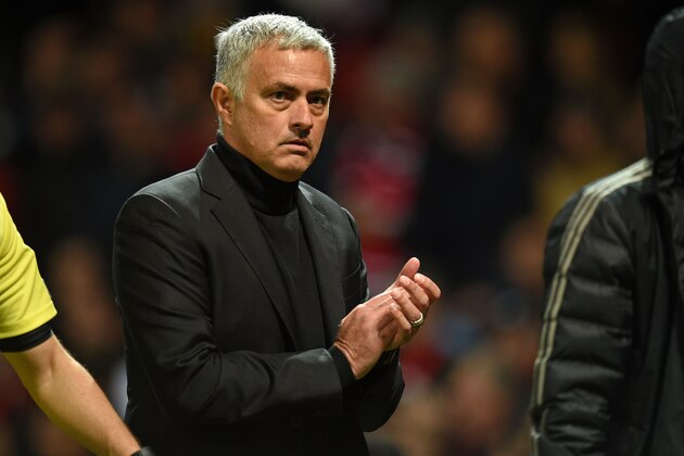 Manchester United's Portuguese manager Jose Mourinho leaves the pitch after the Champions League group H football match between Manchester United and Juventus at Old Trafford in Manchester, north west England, on October 23, 2018. - Juventus won the game 1-0. (Photo by Oli SCARFF / AFP)        (Photo credit should read OLI SCARFF/AFP/Getty Images)