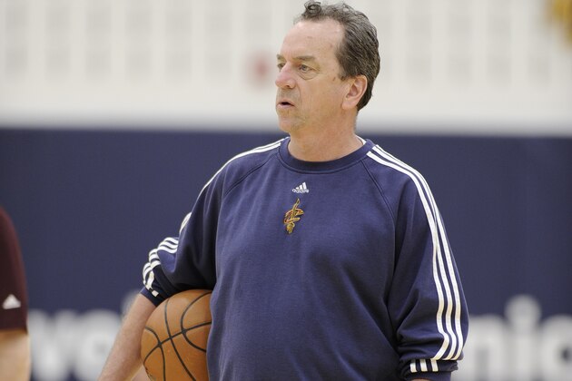 CLEVELAND, OH - MARCH 19:  Jim Boylan of the Cleveland Cavaliers practices during an all-access event on March 19, 2015 in Cleveland, Ohio. NOTE TO USER: User expressly acknowledges and agrees that, by downloading and/or using this photograph, User is consenting to the terms and conditions of the Getty Images License Agreement. Mandatory Copyright Notice: Copyright 2015 NBAE (Photo by David Kyle/NBAE via Getty Images)
