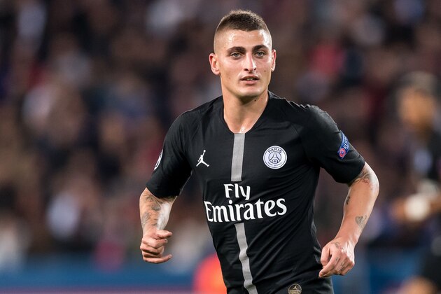 Marco Verratti of Paris Saint-Germain during the UEFA Champions League group C match between Paris St Germain and SSC Napoli at the Parc des Princes on October 24, 2018 in Paris, France(Photo by VI Images via Getty Images)