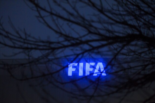 The acronym of FIFA is pictured on the facade of its headquarters on December 3, 2015 in Zurich.  
The unprecedented corruption scandal engulfing FIFA widened on December 3 with the arrests of two more top officials in another dramatic dawn raid at a luxury hotel in Zurich.  / AFP / FABRICE COFFRINI        (Photo credit should read FABRICE COFFRINI/AFP/Getty Images)