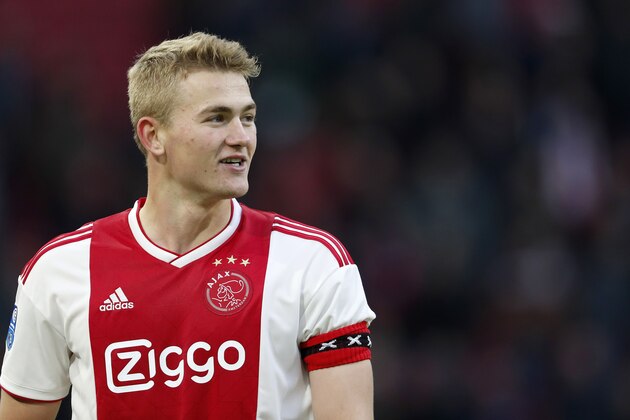 Matthijs de Ligt of Ajax during the Dutch Eredivisie match between Ajax Amsterdam and Feyenoord Rotterdam at the Johan Cruijff Arena on October 28, 2018 in Amsterdam, The Netherlands(Photo by VI Images via Getty Images)