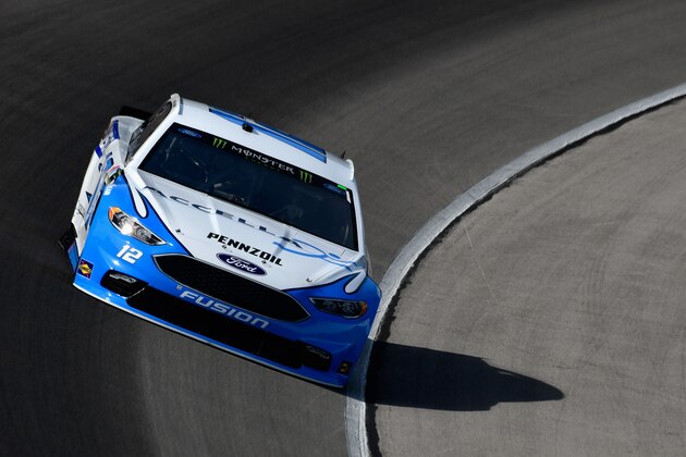 FORT WORTH, TX - NOVEMBER 02:  Ryan Blaney, driver of the #12 Accella/Carlisle Ford, practices for the Monster Energy NASCAR Cup Series AAA Texas 500 at Texas Motor Speedway on November 2, 2018 in Fort Worth, Texas.  (Photo by Robert Laberge/Getty Images)