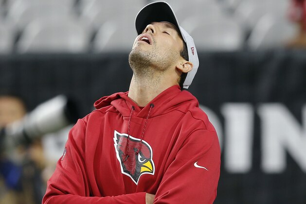 Arizona Cardinals quarterback Sam Bradford stands on the field prior to an NFL football game against the Seattle Seahawks, Sunday, Sept. 30, 2018, in Glendale, Ariz. Bradford was listed as inactive for the game. (AP Photo/Ross D. Franklin) Arizona Cardinals quarterback Sam Bradford stands on the field prior to an NFL football game against the Seattle Seahawks, Sunday, Sept. 30, 2018, in Glendale, Ariz. Bradford was listed as inactive for the game. (AP Photo/Ross D. Franklin)