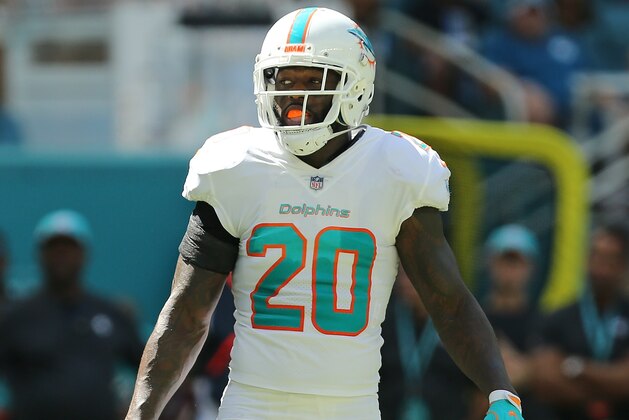 MIAMI, FL - OCTOBER 21:  Reshad Jones #20 of the Miami Dolphins in action against the Detroit Lions at Hard Rock Stadium on October 21, 2018 in Miami, Florida.  (Photo by Michael Reaves/Getty Images)