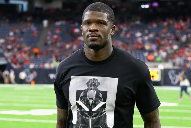 HOUSTON, TX - AUGUST 18: Former Houston Texans Andre Johnson walks off the field during a preseason football game at NRG Stadium on August 18, 2018 in Houston, Texas. (Photo by Bob Levey/Getty Images) HOUSTON, TX - AUGUST 18: Former Houston Texans Andre Johnson walks off the field during a preseason football game at NRG Stadium on August 18, 2018 in Houston, Texas. (Photo by Bob Levey/Getty Images)