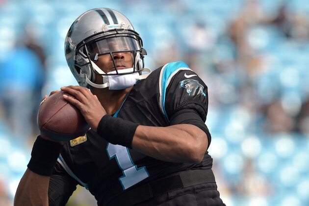 CHARLOTTE, NC - NOVEMBER 04:  Cam Newton #1 of the Carolina Panthers against the Tampa Bay Buccaneers during their game at Bank of America Stadium on November 4, 2018 in Charlotte, North Carolina.  (Photo by Grant Halverson/Getty Images)