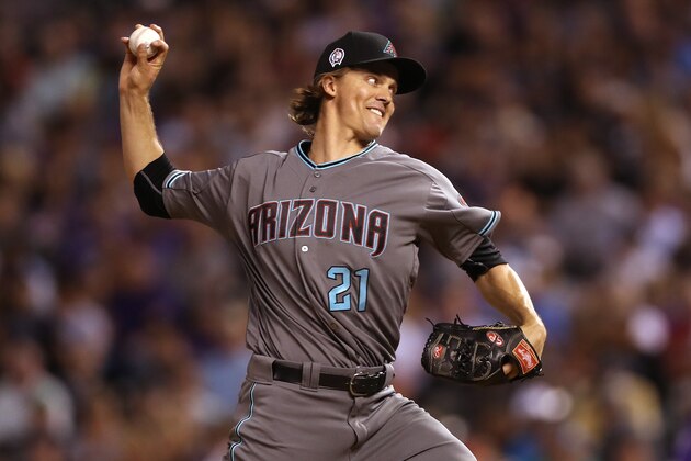 DENVER, CO - SEPTEMBER 11:  Starting pitcher Zack Greinke #21 of the Arizona Diamondbacks throws in the sixth inning against the Colorado Rockies at Coors Field on September 11, 2018 in Denver, Colorado.  (Photo by Matthew Stockman/Getty Images)
