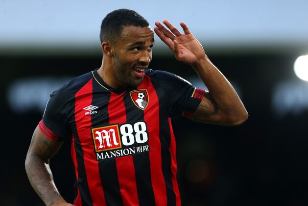 LONDON, ENGLAND - OCTOBER 27: Callum Wilson of AFC Bournemouth celebrates scoring his team third goal during the Premier League match between Fulham FC and AFC Bournemouth at Craven Cottage on October 27, 2018 in London, United Kingdom. (Photo by Chloe Knott - Danehouse/Getty Images)