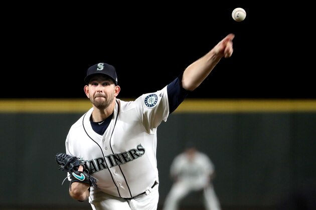 SEATTLE, WA - SEPTEMBER 24:  James Paxton #65 of the Seattle Mariners pitches against the Oakland Athletics in the second inning during their game at Safeco Field on September 24, 2018 in Seattle, Washington.  (Photo by Abbie Parr/Getty Images)