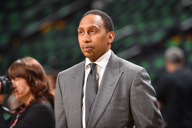 BOSTON, MA - MAY 13: Stephen A. Smith attends the game between the Cleveland Cavaliers and the Boston Celtics during Game One of the Eastern Conference Finals of the 2018 NBA Playoffs on May 13, 2018 at the TD Garden in Boston, Massachusetts. NOTE TO USER: User expressly acknowledges and agrees that, by downloading and or using this photograph, User is consenting to the terms and conditions of the Getty Images License Agreement. Mandatory Copyright Notice: Copyright 2018 NBAE (Photo by Jesse D. Garrabrant/NBAE via Getty Images) BOSTON, MA - MAY 13: Stephen A. Smith attends the game between the Cleveland Cavaliers and the Boston Celtics during Game One of the Eastern Conference Finals of the 2018 NBA Playoffs on May 13, 2018 at the TD Garden in Boston, Massachusetts. NOTE TO USER: User expressly acknowledges and agrees that, by downloading and or using this photograph, User is consenting to the terms and conditions of the Getty Images License Agreement. Mandatory Copyright Notice: Copyright 2018 NBAE (Photo by Jesse D. Garrabrant/NBAE via Getty Images)