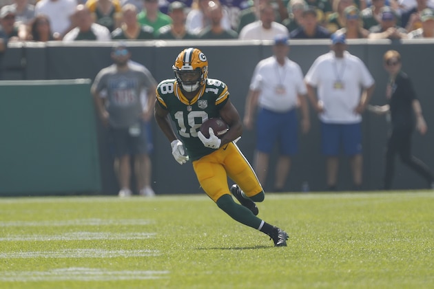 Green Bay Packers wide receiver Randall Cobb in action during an NFL football game between the Green Bay Packers and Minnesota Vikings Sunday, Sept. 16, 2018, in Green Bay, Wis. (AP Photo/Matt Ludtke)