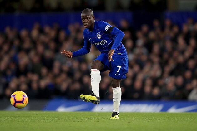 LONDON, ENGLAND - NOVEMBER 04: N'Golo Kante of Chelsea during the Premier League match between Chelsea FC and Crystal Palace at Stamford Bridge on November 4, 2018 in London, United Kingdom. (Photo by Marc Atkins/Getty Images)