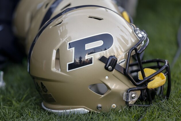 WEST LAFAYETTE, IN - OCTOBER 10: General view of a Purdue Boilermakers helmet seen during the game against the Minnesota Golden Gophers at Ross-Ade Stadium on October 10, 2015 in West Lafayette, Indiana.  (Photo by Michael Hickey/Getty Images)