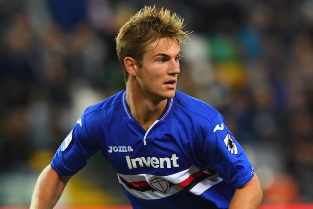 UDINE, ITALY - AUGUST 26: Joachim Andersen of UC Sampdoria looks on during the serie A match between Udinese and UC Sampdoria at Stadio Friuli on August 26, 2018 in Udine, Italy.  (Photo by Alessandro Sabattini/Getty Images)