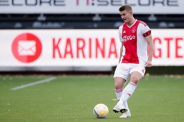 ROTTERDAM, NETHERLANDS - NOVEMBER 11: Matthijs de Ligt of Ajax during the Dutch Eredivisie  match between Excelsior v Ajax at the Van Donge & De Roo Stadium on November 11, 2018 in Rotterdam Netherlands (Photo by Erwin Spek/Soccrates/Getty Images)