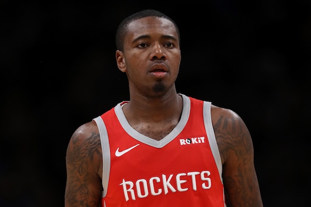 DENVER, CO - NOVEMBER 13:  Gary Clark #6 of the Houston Rockets plays the Denver Nuggets at the Pepsi Center on November 13, 2018 in Denver, Colorado. NOTE TO USER: User expressly acknowledges and agrees that, by downloading and or using this photograph, User is consenting to the terms and conditions of the Getty Images License Agreement.  (Photo by Matthew Stockman/Getty Images)