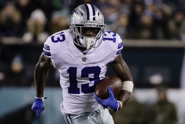 Dallas Cowboys wide receiver Michael Gallup in actin during an NFL football game against the Philadelphia Eagles, Sunday, Nov. 11, 2018, in Philadelphia,. (AP Photo/Matt Rourke)