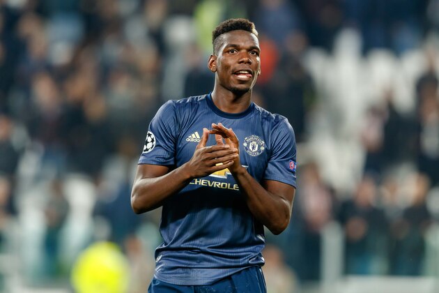 TURIN, ITALY - NOVEMBER 07: Paul Pogba of Manchester United gestures during the Group H match of the UEFA Champions League between Juventus and Manchester United at  on November 7, 2018 in Turin, Italy. (Photo by TF-Images/Getty Images)