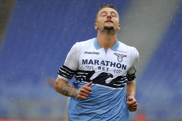 ROME, ITALY - NOVEMBER 04: Sergej Milinkovic Savic of SS Lazio reacts during the Serie A match between SS Lazio and SPAL at Stadio Olimpico on November 4, 2018 in Rome, Italy.  (Photo by Marco Rosi/Getty Images)