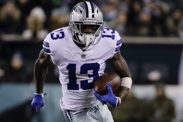 Dallas Cowboys wide receiver Michael Gallup in actin during an NFL football game against the Philadelphia Eagles, Sunday, Nov. 11, 2018, in Philadelphia,. (AP Photo/Matt Rourke)