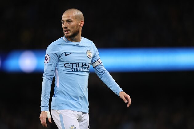 MANCHESTER, ENGLAND - DECEMBER 03: David Silva of Manchester City during the Premier League match between Manchester City and West Ham United at Etihad Stadium on December 3, 2017 in Manchester, England. (Photo by Matthew Ashton - AMA/Getty Images)