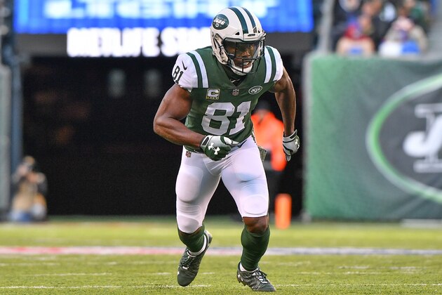 EAST RUTHERFORD, NJ - NOVEMBER 11: Quincy Enunwa #81 of the New York Jets in action against the Buffalo Bills at MetLife Stadium on November 11, 2018 in East Rutherford, New Jersey. (Photo by Mark Brown/Getty Images)