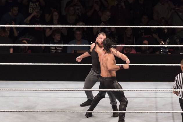 COLOGNE, GERMANY - NOVEMBER 07: Seth Rollins  competes in the ring against Dean Ambrose during  the WWE Live Show at Lanxess Arena on November 7, 2018 in Cologne, Germany. (Photo by Marc Pfitzenreuter/Getty Images)