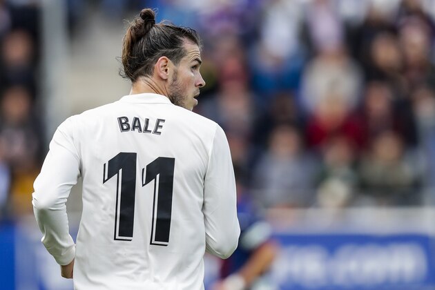 EIBAR, SPAIN - NOVEMBER 24: Gareth Bale of Real Madrid during the La Liga Santander  match between Eibar v Real Madrid at the Estadio Municipal de Ipurua on November 24, 2018 in Eibar Spain (Photo by David S. Bustamante/Soccrates/Getty Images)