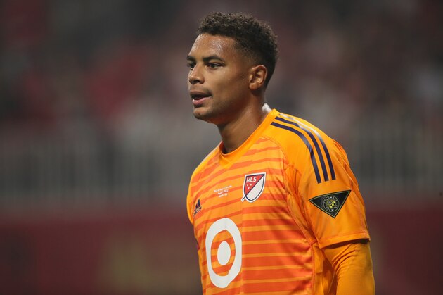 ATLANTA, GA - AUGUST 01: Zack Steffen of MLS Allstars during the 2018 MLS All-Stars game between Juventus v MLS All-Stars at Mercedes-Benz Stadium on August 1, 2018 in Atlanta, Georgia. (Photo by Matthew Ashton - AMA/Getty Images)