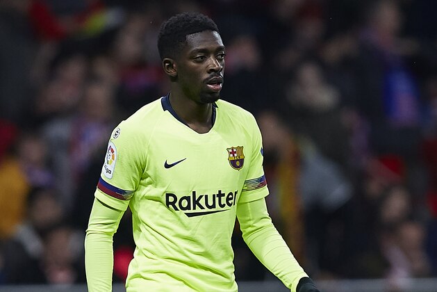 MADRID, SPAIN - NOVEMBER 24:  Ousmane Dembele of FC Barcelona looks on during the La Liga match between Club Atletico de Madrid and FC Barcelona at Wanda Metropolitano on November 24, 2018 in Madrid, Spain.  (Photo by Quality Sport Images/Getty Images)