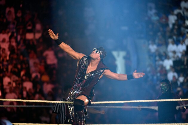 The Miz makes his way to the ring during the WWE World Cup Quarterfinal match as part of as part of the World Wrestling Entertainment (WWE) Crown Jewel pay-per-view at the King Saud University Stadium in Riyadh on November 2, 2018. (Photo by Fayez Nureldine / AFP)        (Photo credit should read FAYEZ NURELDINE/AFP/Getty Images)