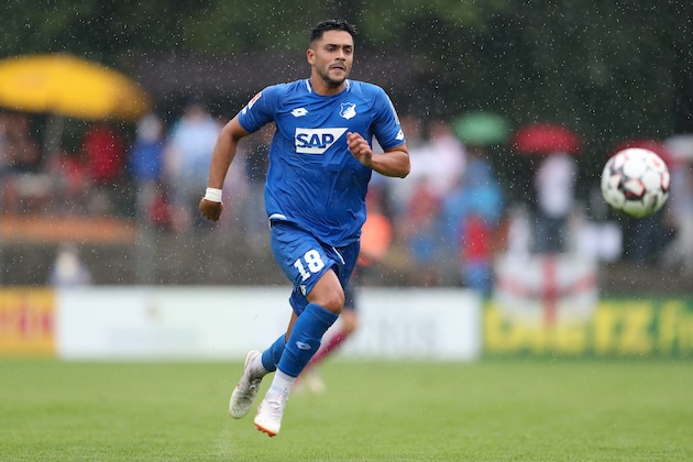 EPPINGEN, GERMANY - JULY 21: Nadiem Amiri of Hoffenheim drives the ball during the pre-saeson friendly match between Queens Park Rangers and TSG 1899 Hoffenheim on July 21, 2018 in Eppingen, Germany. (Photo by Christian Kaspar-Bartke/Getty Images)