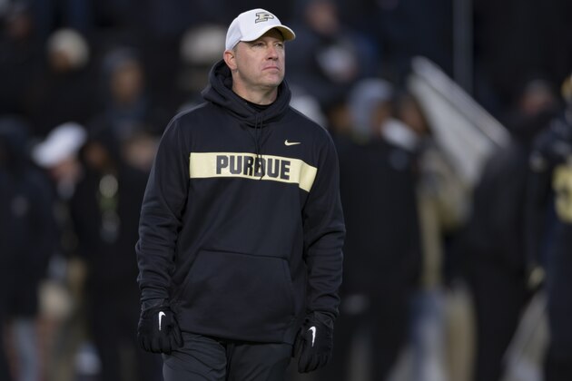 WEST LAFAYETTE, IN - OCTOBER 20: Head coach Jeff Brohm of the Purdue Boilermakers is seen before the game against the Ohio State Buckeyes at Ross-Ade Stadium on October 20, 2018 in West Lafayette, Indiana. (Photo by Michael Hickey/Getty Images)