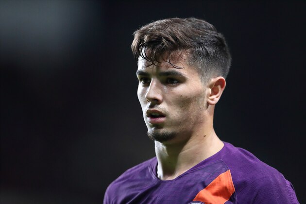 OXFORD, ENGLAND - SEPTEMBER 25: Brahim Diaz of Manchester City during the Carabao Cup Third Round match between Oxford United and Manchester City at Kassam Stadium on September 25, 2018 in Oxford, England. (Photo by James Williamson - AMA/Getty Images)