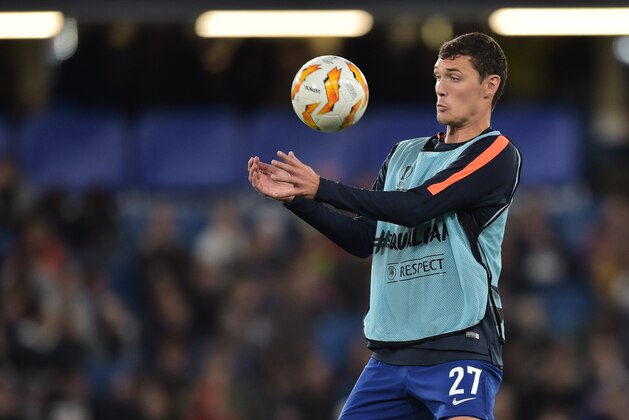 LONDON, ENGLAND - OCTOBER 04: Andreas Christensen of Chelsea controls the ball prior the UEFA Europa League Group L match between Chelsea and Vidi FC at Stamford Bridge on October 4, 2018 in London, United Kingdom. (Photo by TF-Images/Getty Images)