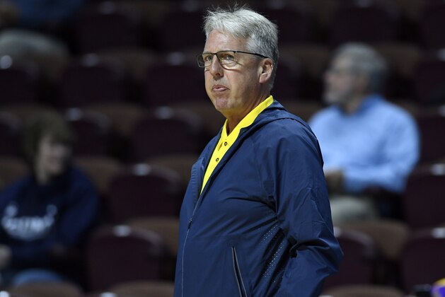 Los Angeles Sparks' Brian Agler during a preseason WNBA basketball game, Wednesday, May 8, 2018, in Uncasville, Conn. (AP Photo/Jessica Hill)