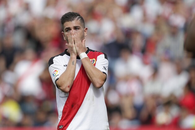 , SPAIN - OCTOBER 21: Adri Embarba of Rayo Vallecano during the La Liga Santander  match between Rayo Vallecano v Getafe on October 21, 2018 (Photo by David S. Bustamante/Soccrates /Getty Images)