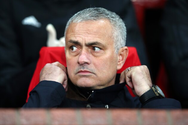 MANCHESTER, ENGLAND - NOVEMBER 27:  Jose Mourinho, Manager of Manchester United looks on prior to the UEFA Champions League Group H match between Manchester United and BSC Young Boys at Old Trafford on November 27, 2018 in Manchester, United Kingdom.  (Photo by Clive Brunskill/Getty Images)