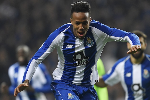 PORTO, PORTUGAL - NOVEMBER 28:  Eder Militao of FC Porto celebrates after scoring his team's first goal during the UEFA Champions League Group D match between FC Porto and FC Schalke 04 at Estadio do Dragao on November 28, 2018 in Porto, Portugal.  (Photo by Octavio Passos/Getty Images)