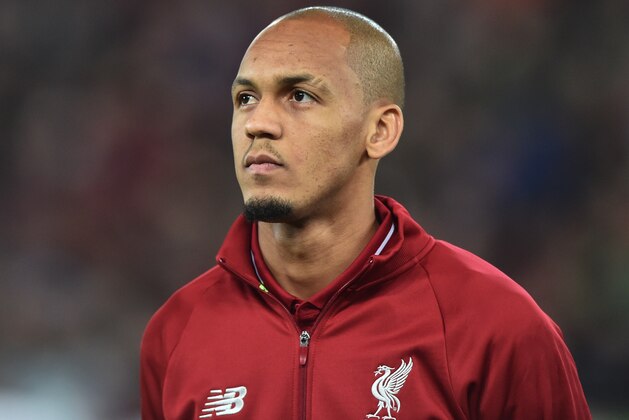 LIVERPOOL, ENGLAND - OCTOBER 24: Fabinho of Liverpool looks on prior the UEFA Champions League Group C match between Liverpool and FK Crvena Zvezda at Anfield on October 24, 2018 in Liverpool, United Kingdom. (Photo by TF-Images/Getty Images)