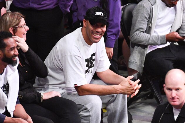 LOS ANGELES, CALIFORNIA - NOVEMBER 25: LaVar Ball attends a basketball game between the Los Angeles Lakers and the Orlando Magic at Staples Center on November 25, 2018 in Los Angeles, California. (Photo by Allen Berezovsky/Getty Images)