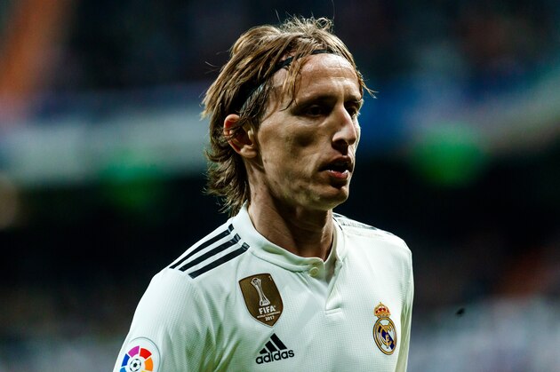 MADRID, SPAIN - DECEMBER 01: Luka Modric of Real Madrid looks on during the La Liga match between Real Madrid v Valencia at the Santiago Bernabeu on December 1, 2018 in Madrid Spain. (Photo by TF-Images/TF-Images via Getty Images)