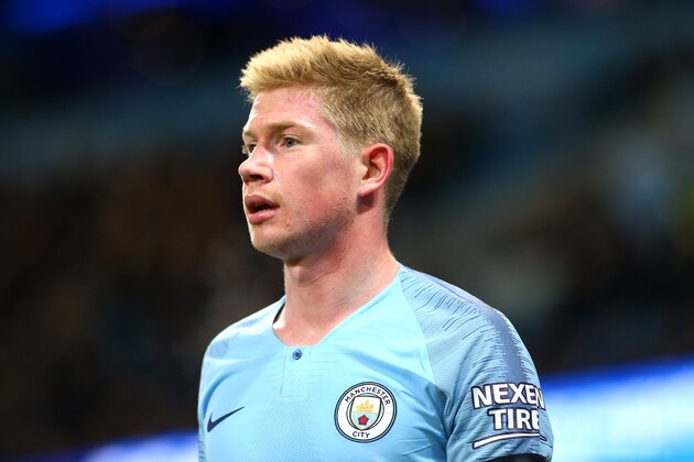 MANCHESTER, ENGLAND - NOVEMBER 01: Kevin De Bruyne of Manchester City in action during the Carabao Cup Fourth Round match between Manchester City and Fulham at Etihad Stadium on November 1, 2018 in Manchester, England. (Photo by Chloe Knott - Danehouse/Getty Images)