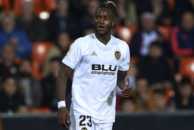 VALENCIA, SPAIN - DECEMBER 04: Michy Batshuayi of Valencia looks on during the Spanish Copa del Rey second leg match between Valencia CF and CD Ebro at Estadio Mestalla on December 04, 2018 in Valencia, Spain. (Photo by Quality Sport Images/Getty Images)