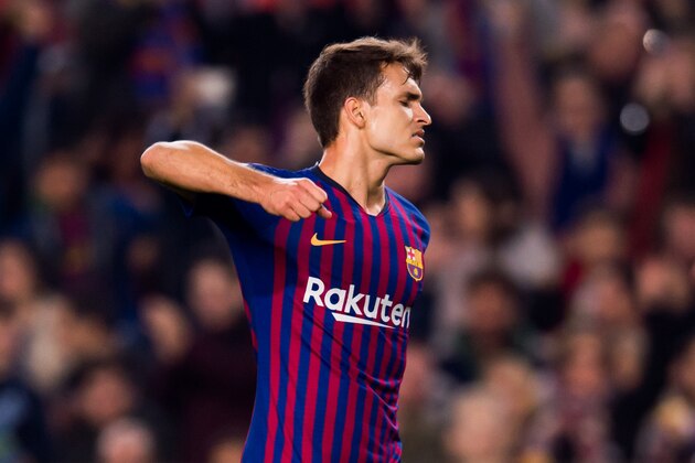 BARCELONA, SPAIN - DECEMBER 05: Denis Suarez of FC Barcelona celebrates after scoring his team's second goal during the Copa del Rey fourth round second leg match between FC Barcelona and Cultural Leonesa at Camp Nou on December 05, 2018 in Barcelona, Spain. (Photo by Alex Caparros/Getty Images)