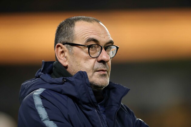WOLVERHAMPTON, ENGLAND - DECEMBER 05: Chelsea manager Maurizio Sarri looks on during the Premier League match between Wolverhampton Wanderers and Chelsea FC at Molineux on December 05, 2018 in Wolverhampton, United Kingdom. (Photo by Malcolm Couzens/Getty Images)