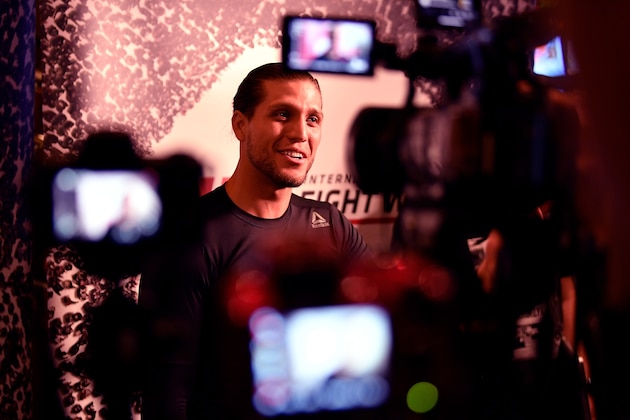 LAS VEGAS, NEVADA - JULY 04:  Brian Ortega holds an open training session for fans and media during the UFC 226 and The Ultimate Fighter Finale Open Workouts at MGM Grand Hotel & Casino on July 4, 2018 in Las Vegas, Nevada. (Photo by Jeff Bottari/Zuffa LLC/Zuffa LLC via Getty Images)