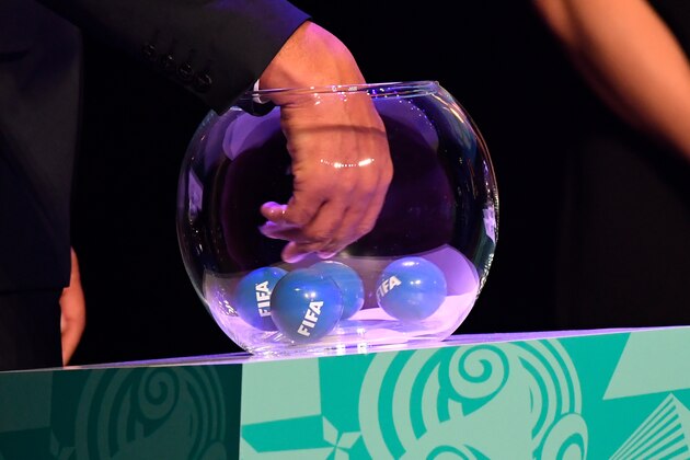 French former football player Mikael Sylvestre attends the FIFA U-20 Womens World Cup France 2018 draw ceremony in Rennes, western France on March 8, 2018. / AFP PHOTO / Damien MEYER        (Photo credit should read DAMIEN MEYER/AFP/Getty Images)